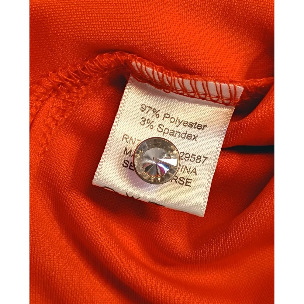 Monterey Club Dry Swing Golf Polo Top Women's Large Orange NWT With‎ Small Flaws - Picture 10 of 11